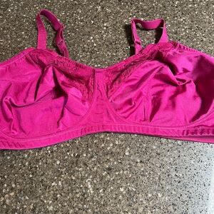 Comfort choice Unlined Full Figure Lace Bra Size 54C EUC. No Underwire